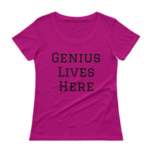 Genius Lives Here Ladies' Scoopneck T-Shirt